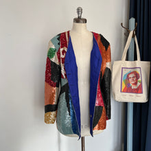 Charger l'image dans la galerie, Veste blazer à sequins vintage Jules of Margate
