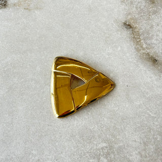 Broche triangulaire dorée Monet