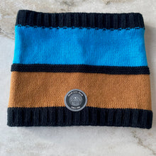 Charger l&#39;image dans la galerie, Cache-cou hiver bleu, brun et noir Deux par Deux
