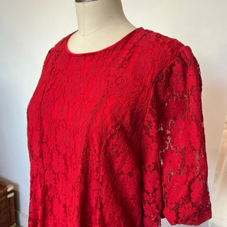 Robe rouge dentelle Annick