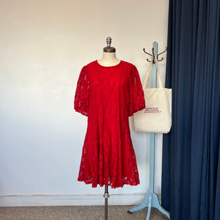 Robe rouge dentelle Annick