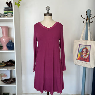 Robe de nuit rose framboise Fleur't
