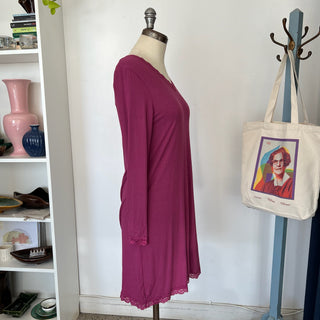 Robe de nuit rose framboise Fleur't