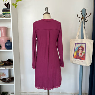 Robe de nuit rose framboise Fleur't