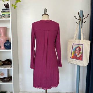 Robe de nuit rose framboise Fleur't