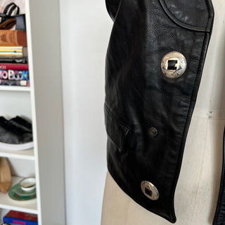 Veste vintage en cuir Vent couvert Paris
