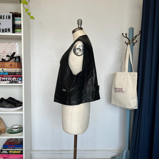Veste vintage en cuir Vent couvert Paris