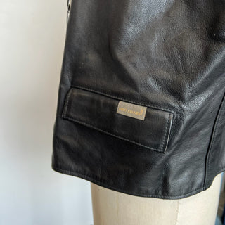 Veste vintage en cuir Vent couvert Paris