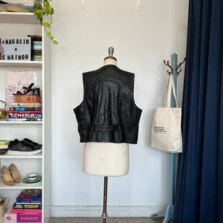 Veste vintage en cuir Vent couvert Paris