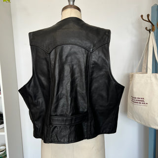 Veste vintage en cuir Vent couvert Paris