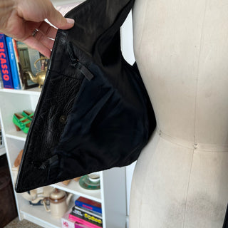 Veste vintage en cuir Vent couvert Paris