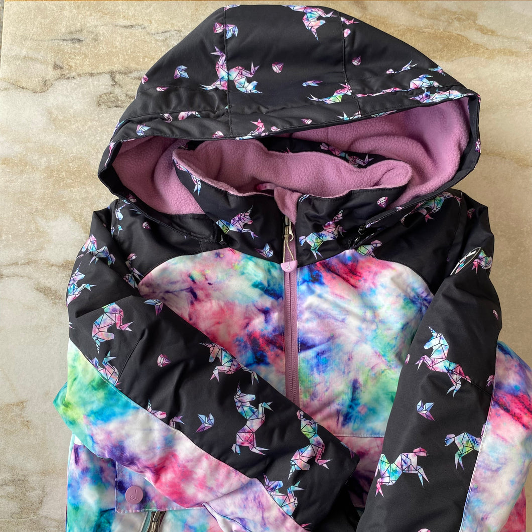 Manteau d'hiver licornes tie dye Deux par Deux 4 ans