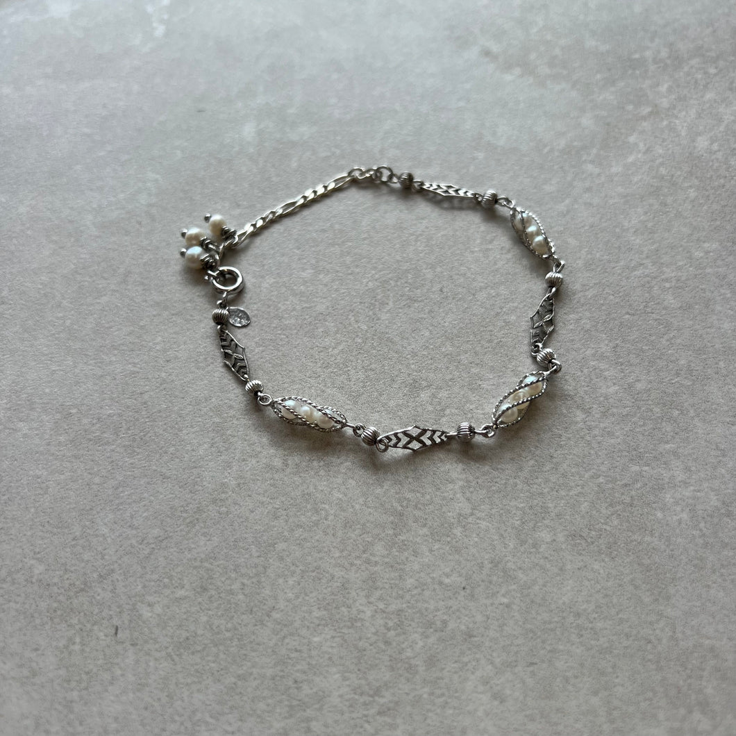 Bracelet argent perles