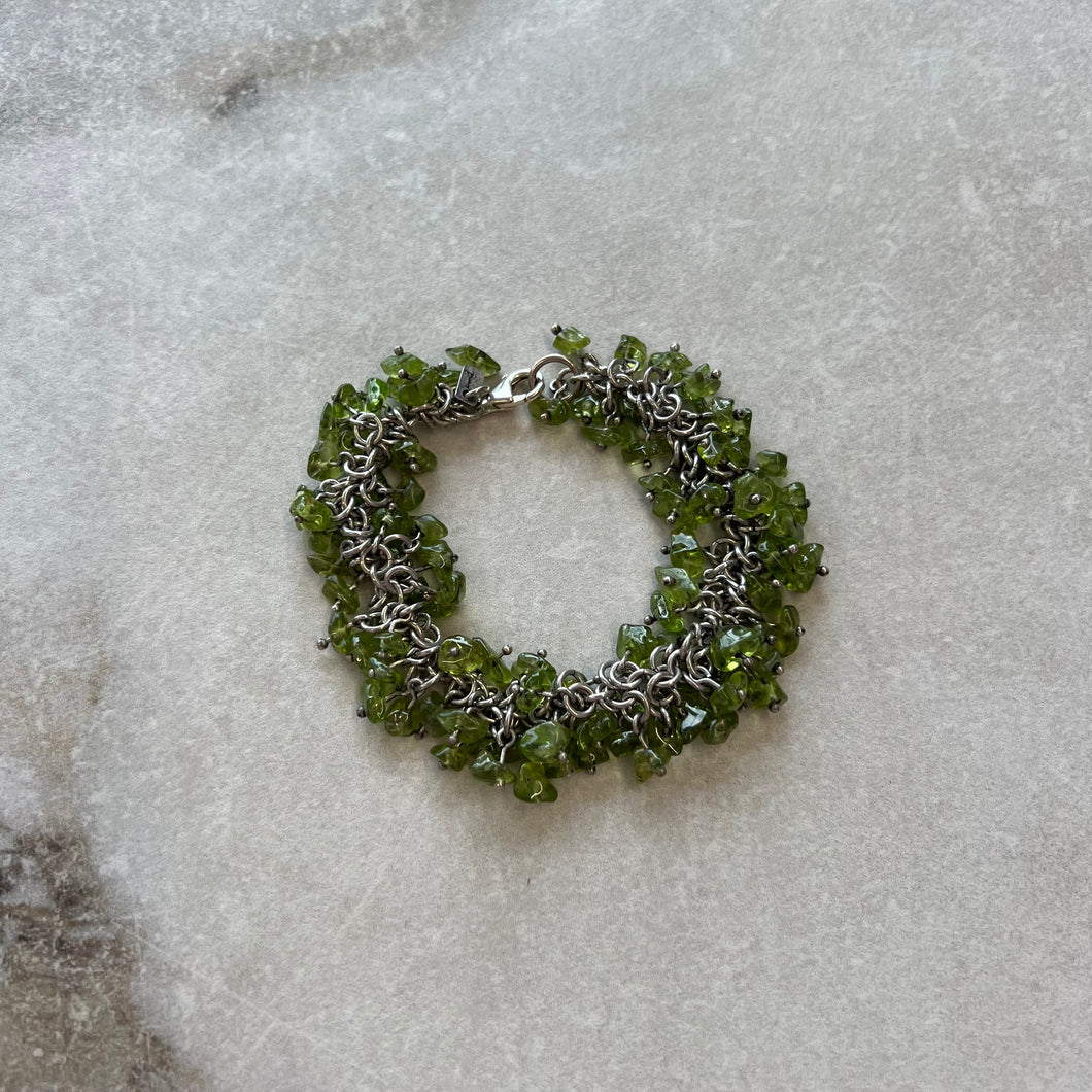 Bracelet billes vertes