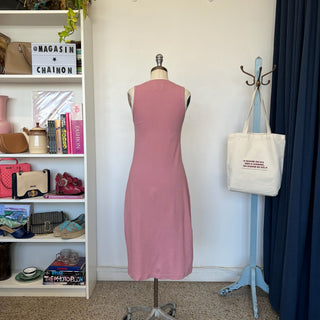 Robe-camisole mi-longue côtelée Inglewood Vallier