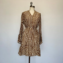Charger l&#39;image dans la galerie, Robe Annick beige et brune
