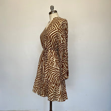 Charger l&#39;image dans la galerie, Robe Annick beige et brune

