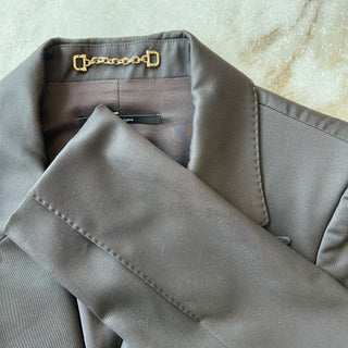 Veston brun en laine uniform Gucci