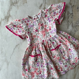 Robe fleurie en coton Deux par Deux 2 ans