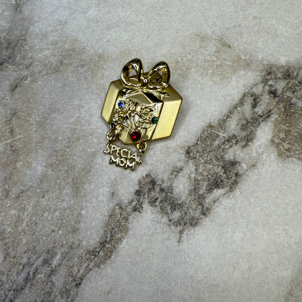 Broche cadeau de Noël