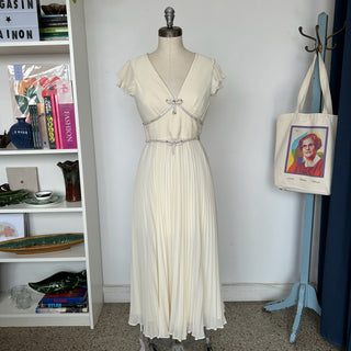 Robe midi plissée en mousseline Self-portrait - Les Mal-Aimés ❤️‍🩹