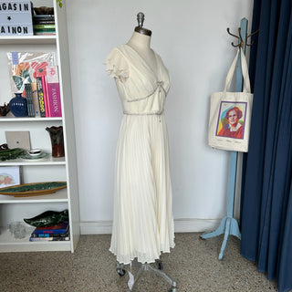 Robe midi plissée en mousseline Self-portrait - Les Mal-Aimés ❤️‍🩹
