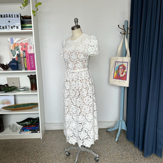 Robe en dentelle florale Self-portrait