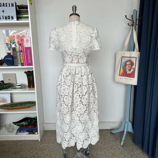 Robe en dentelle florale Self-portrait