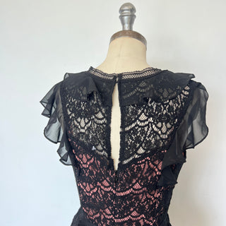 Blouse noire et rose Adelyn Rae