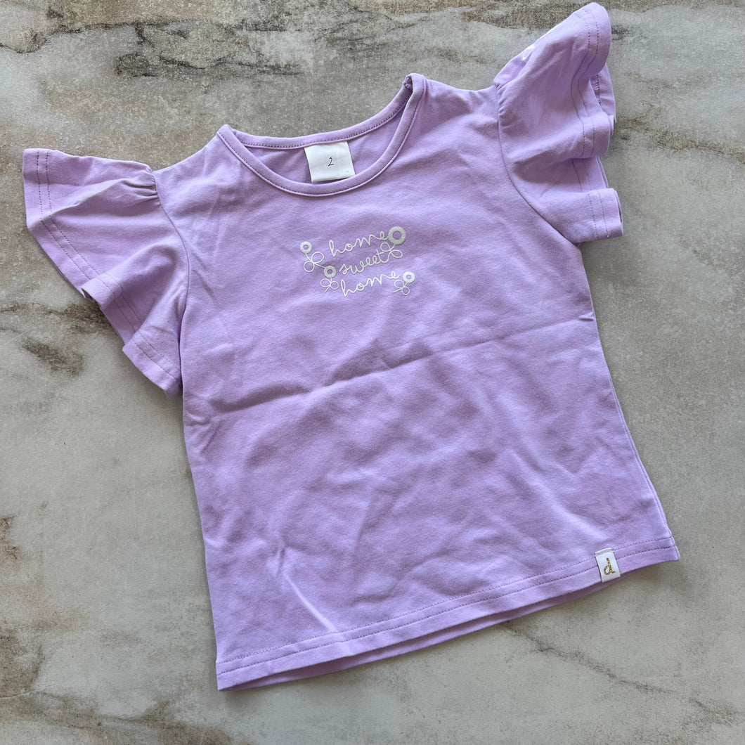 Chandail violet Home Sweet home Deux par Deux