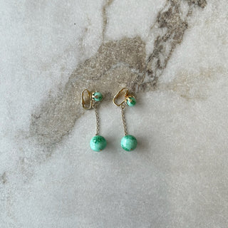 Boucles d'oreilles vertes Sherman