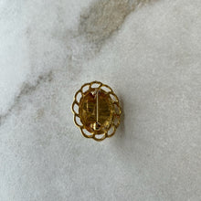 Charger l'image dans la galerie, Broche beige noir doré ronde
