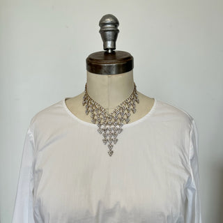 Collier argenté petits triangles