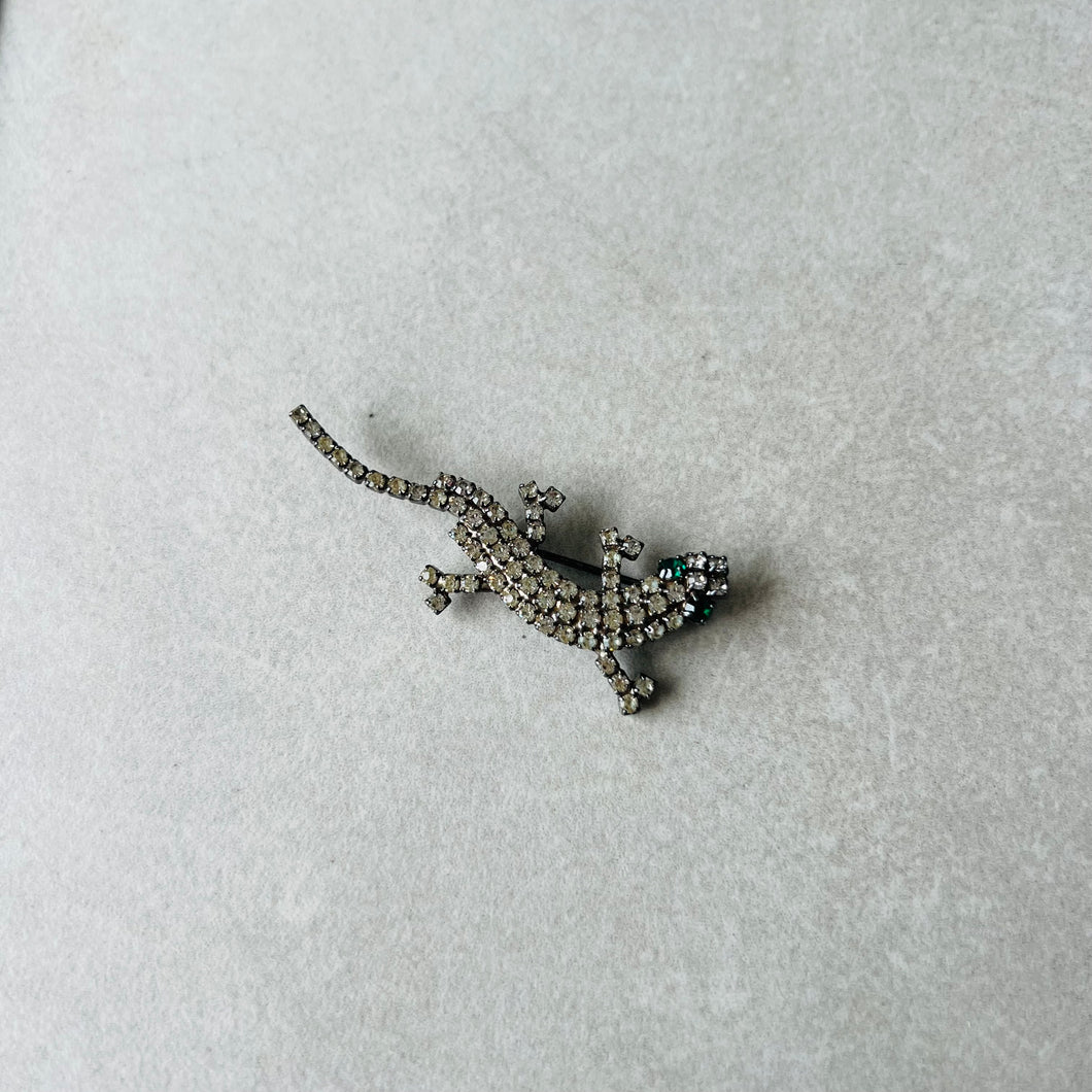 Broche vintage lézard