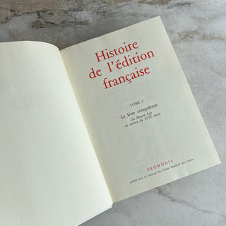 Livre Histoire de l'édition française — Tome : Le livre conquérant