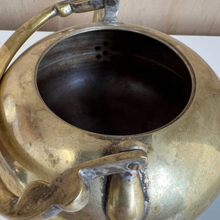 Bouilloire théière vintage en laiton Judaica