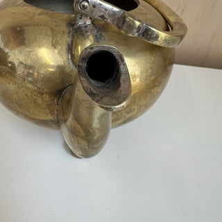 Bouilloire théière vintage en laiton Judaica