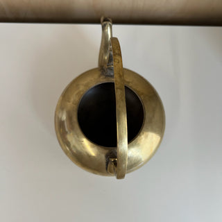 Bouilloire théière vintage en laiton Judaica