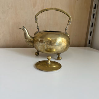 Bouilloire théière vintage en laiton Judaica