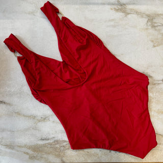 Maillot de bain une pièce rouge Calarena