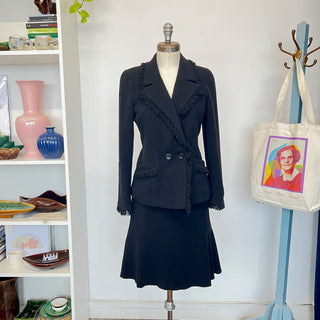 Ensemble veston et jupe vintage en laine Armani Collezioni