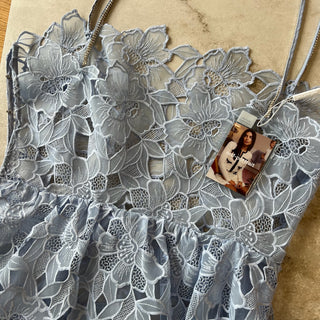 Robe midi en dentelle Self-portrait