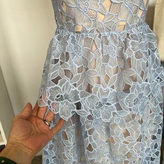 Robe midi en dentelle Self-portrait