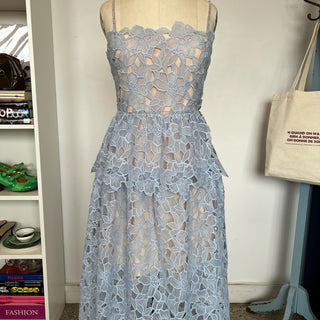 Robe midi en dentelle Self-portrait