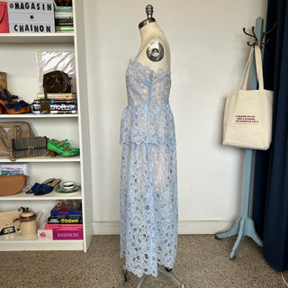 Robe midi en dentelle Self-portrait