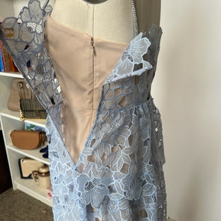 Robe midi en dentelle Self-portrait