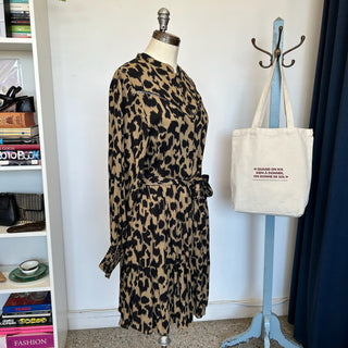 Robe mi-longue à motif léopard Garcia