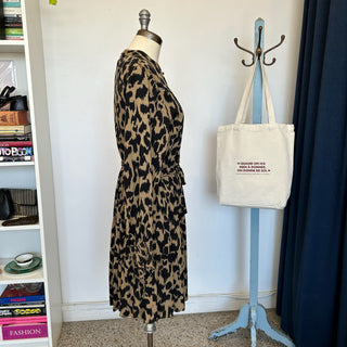 Robe mi-longue à motif léopard Garcia