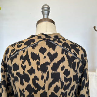 Robe mi-longue à motif léopard Garcia