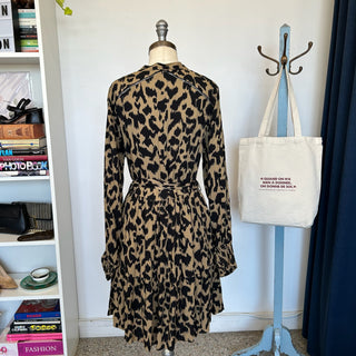 Robe mi-longue à motif léopard Garcia